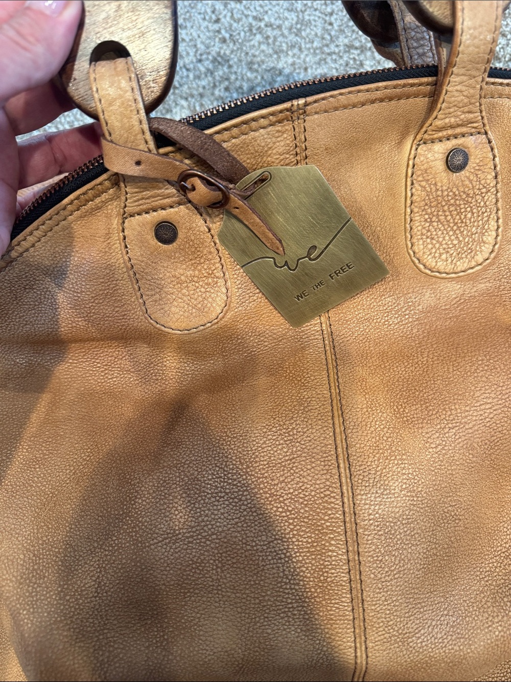 We The Free Tan Leather Shoulder Bag - Picture 3 of 6